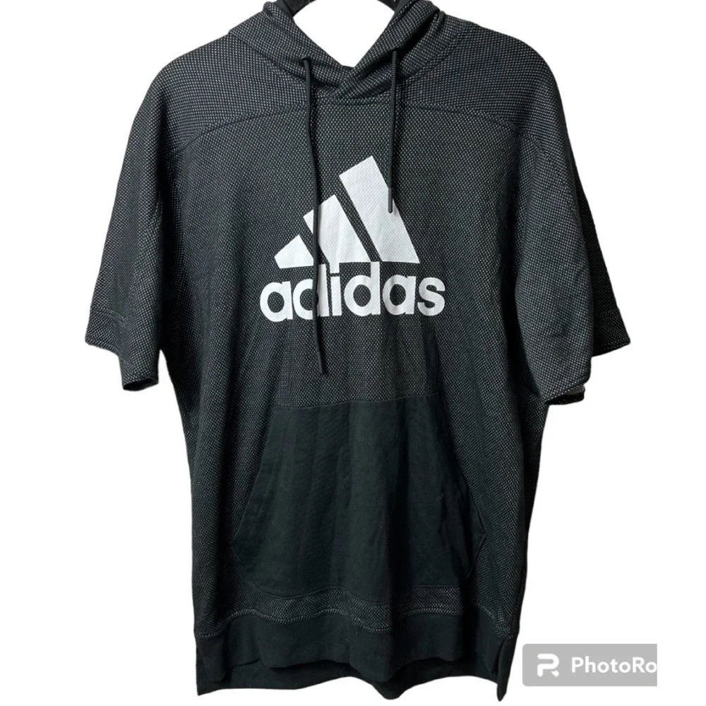 NWT Adidas Short Sleeve Hooded Sweatshirt